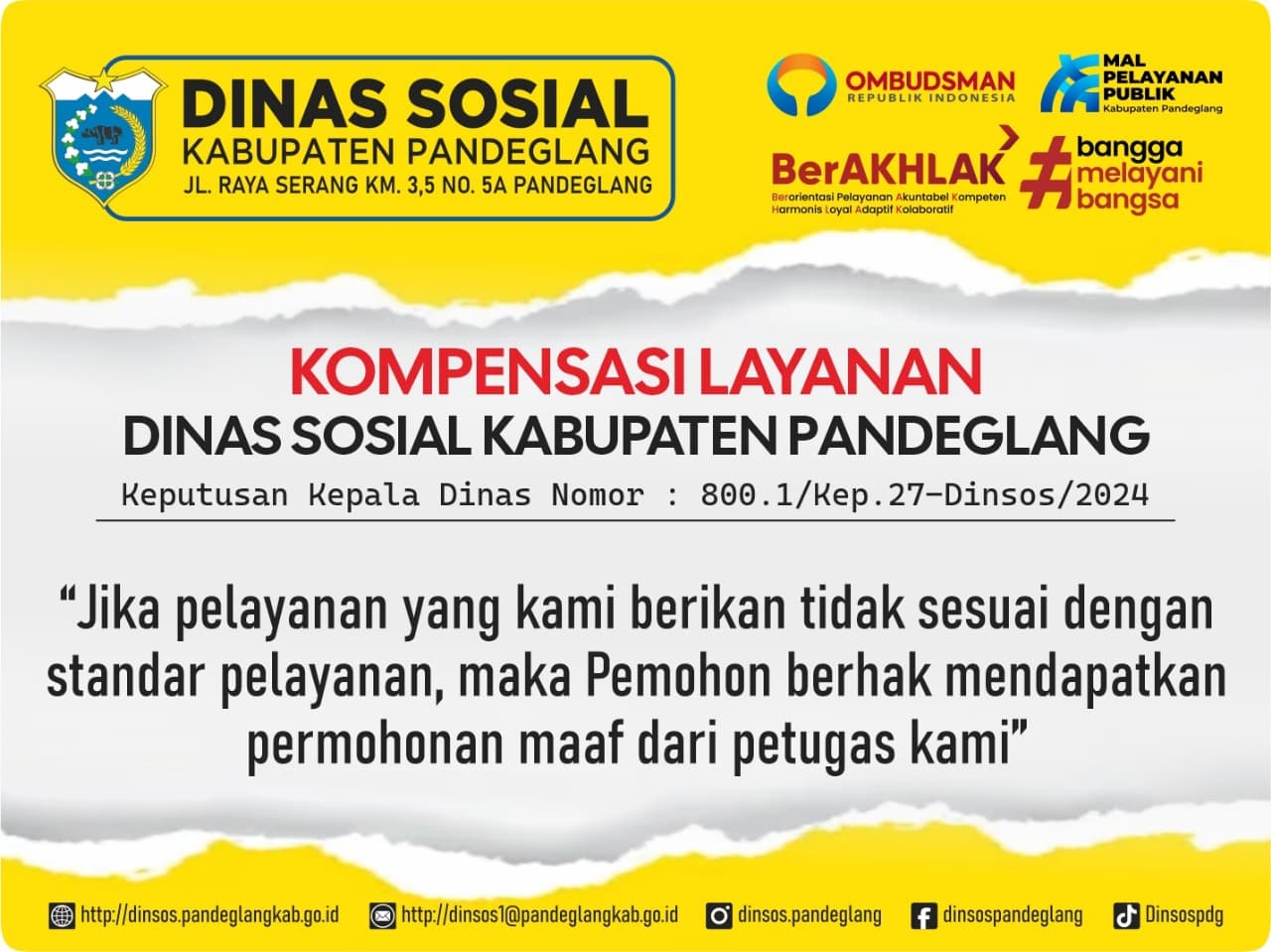 KOMPENSASI LAYANAN DINAS SOSIAL